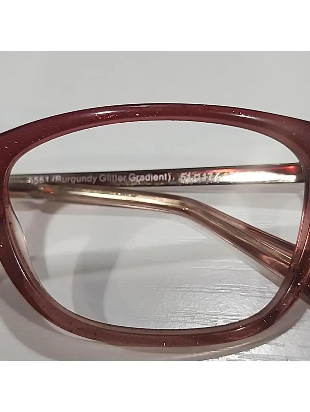 Coach HC6142 5551 Crystal Red Glitter Fade Oval Eyeglasses 51-17 140